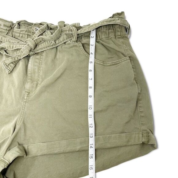 Torrid Self Tie Paperbag Waist Shorts Twill Olive Green Women’s Plus Size 26 - Picture 10 of 16